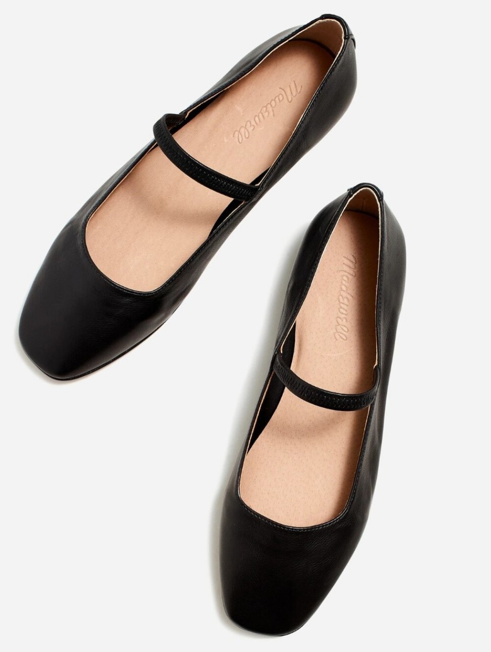 The Greta Mary Jane Black Leathet Flat